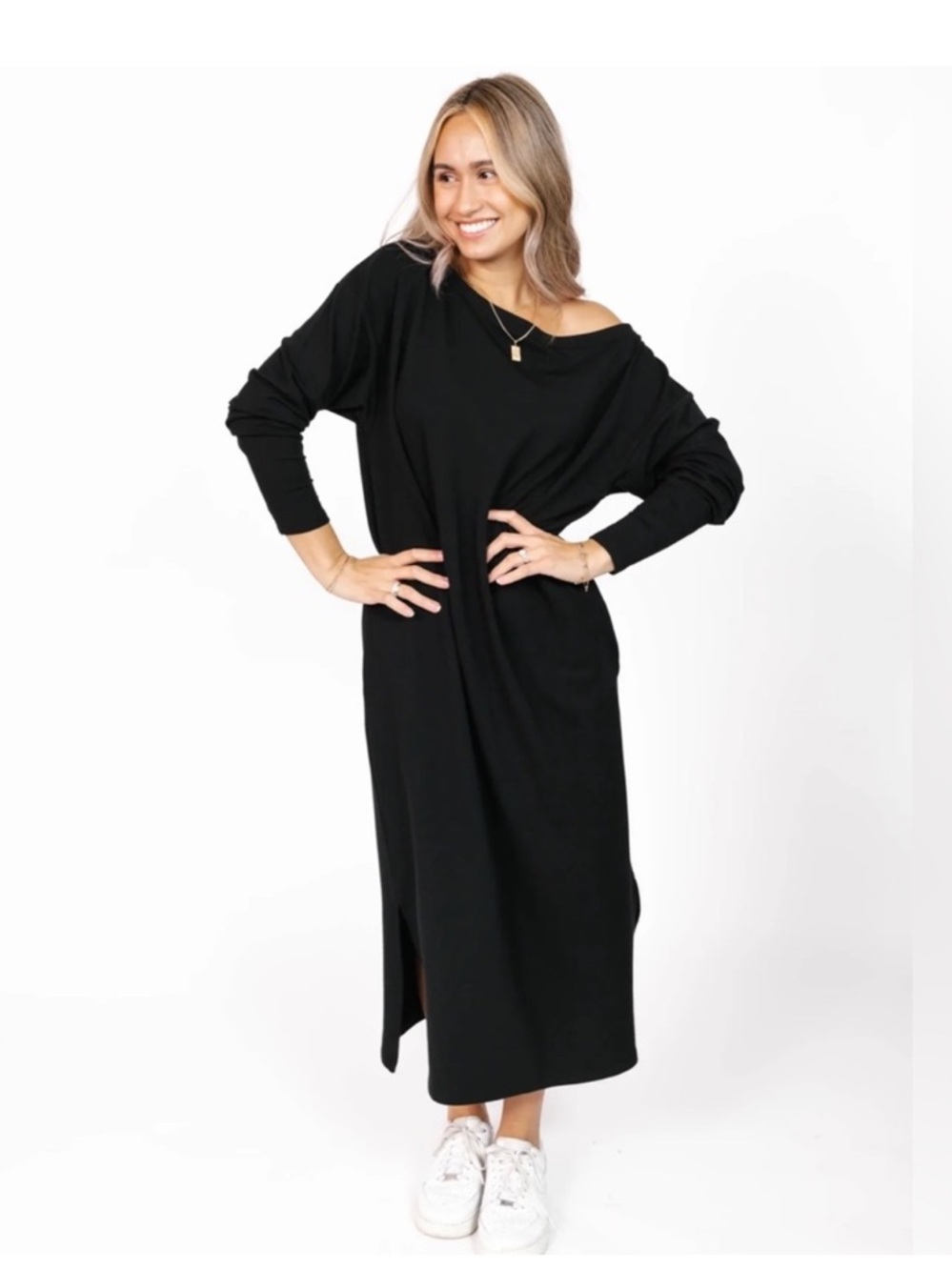 Smash + Tess All Day Relaxed Fit Midi Dress Size L/XL - Picture 2 of 13